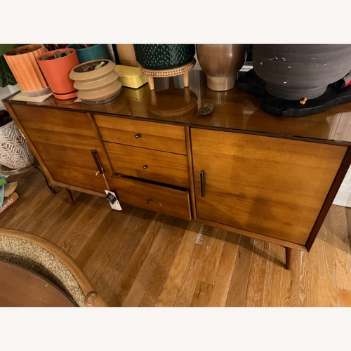 Used West Elm Mid-century Dark Brown Wood Media Storage for sale on AptDeco