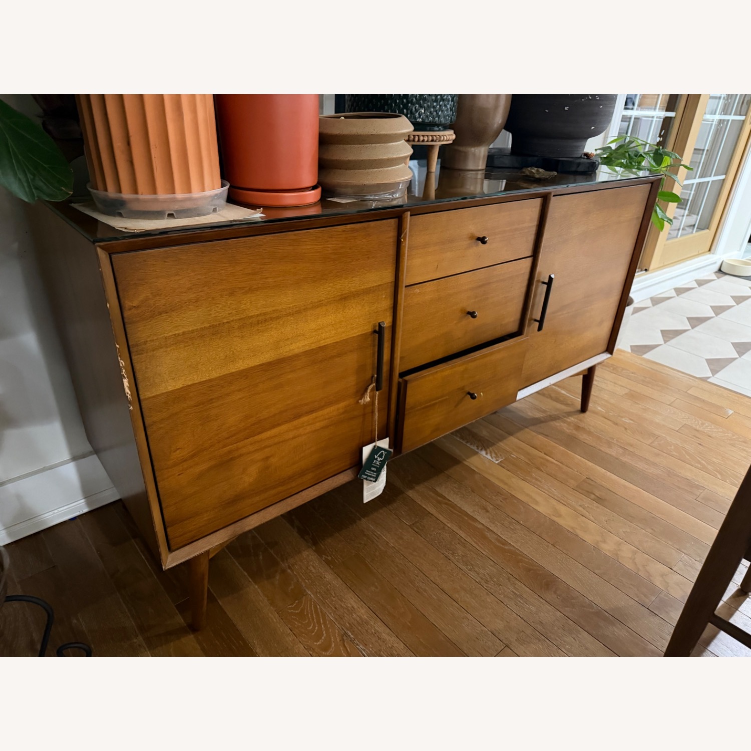 West Elm Mid-century Dark Brown Wood Media Storage - image-3