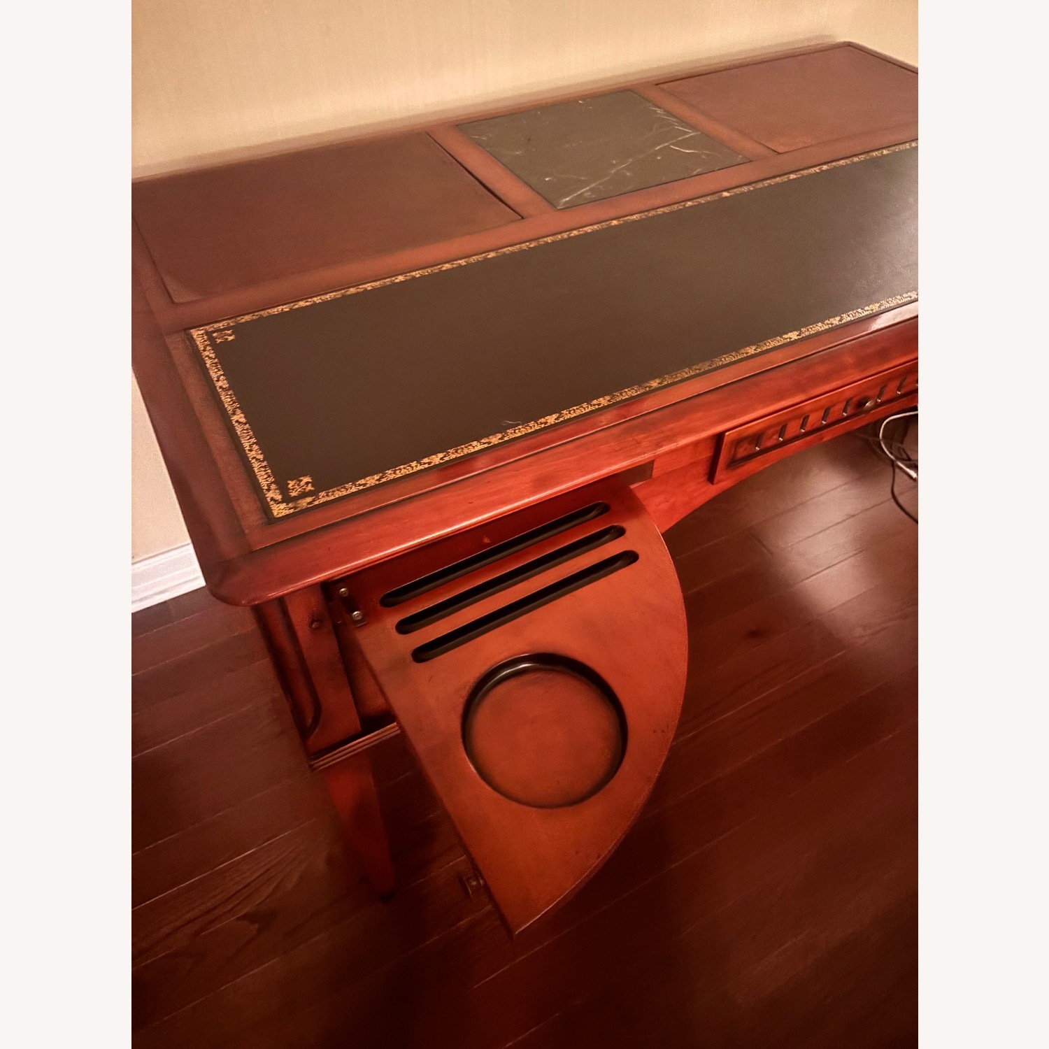 Vintage/Antique Dark Brown Wood Desk - image-3