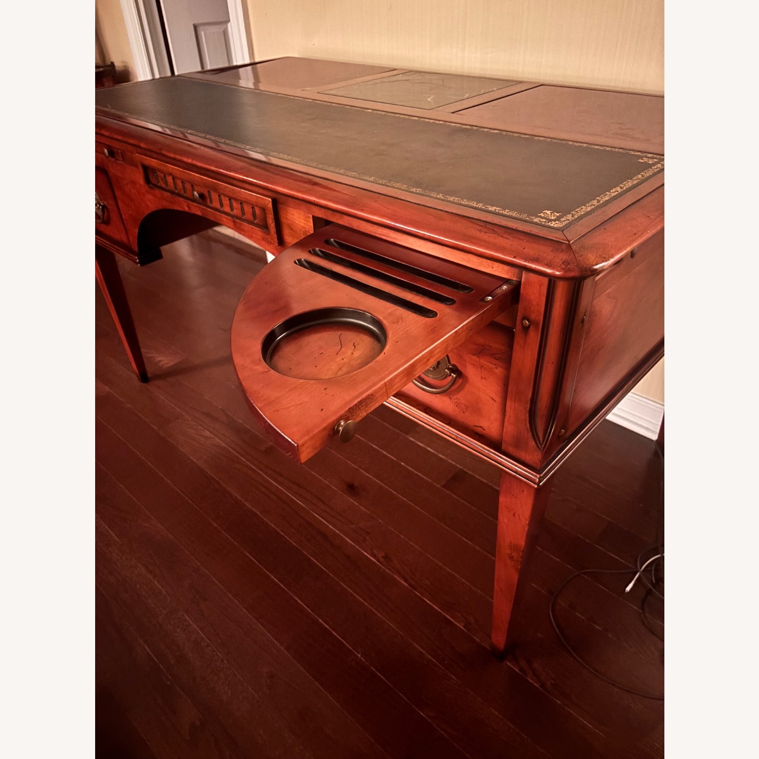 Vintage/Antique Dark Brown Wood Desk - image-5