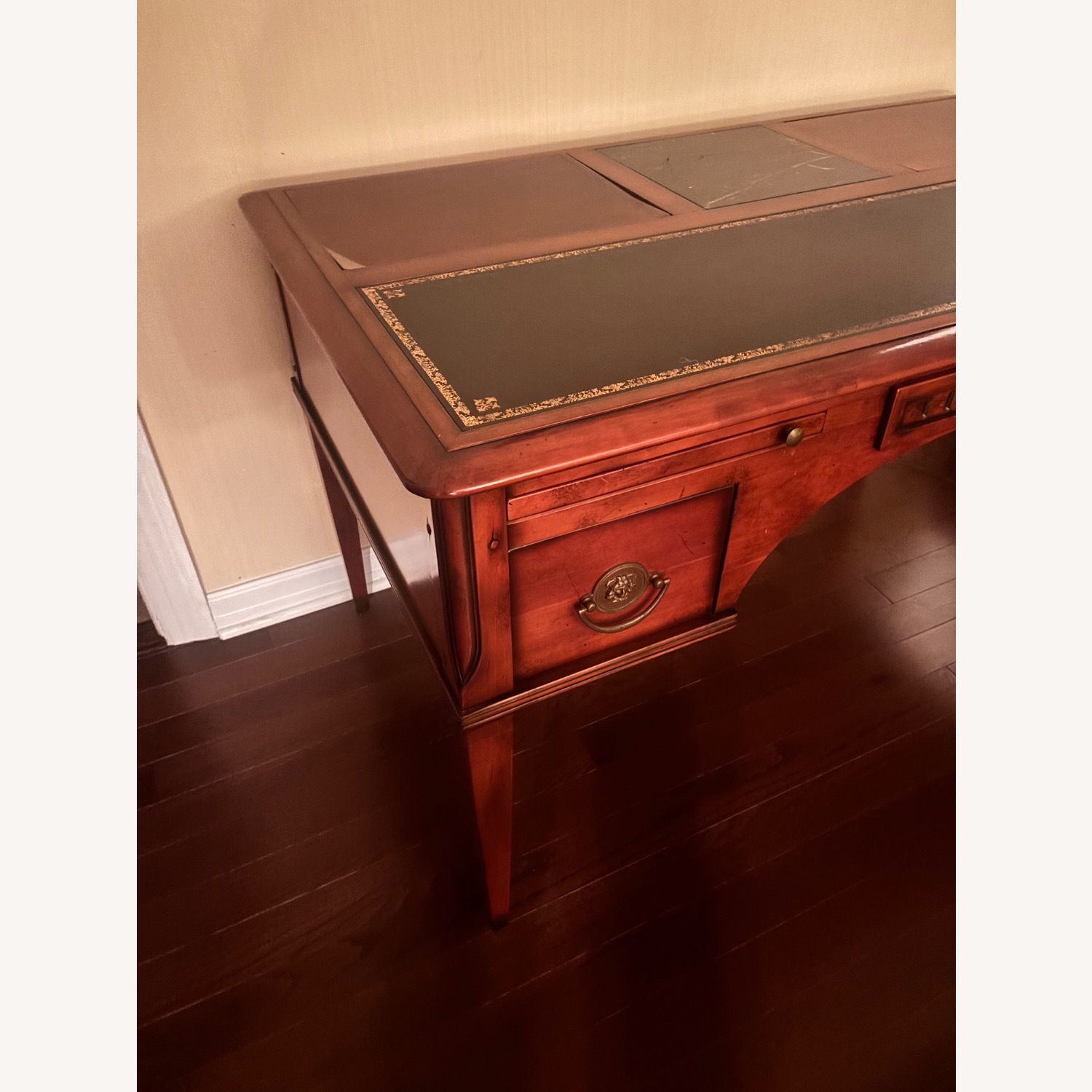 Vintage/Antique Dark Brown Wood Desk - image-2