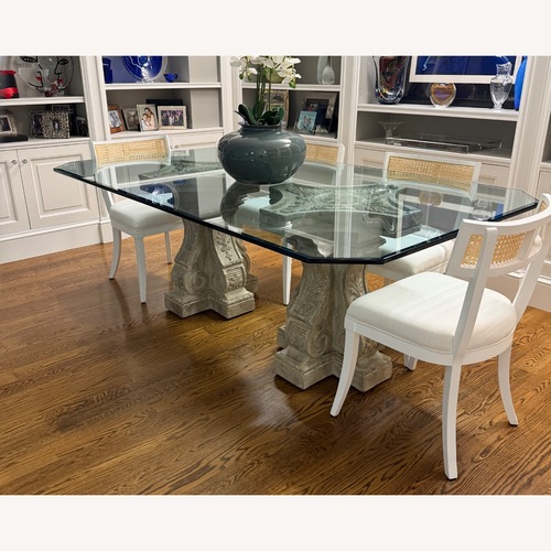 Used Century Furniture Natural Glass Dining Table for sale on AptDeco