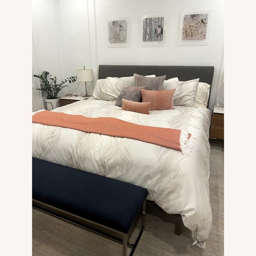Used Room & Board Ella Mid-Century Modern King Bed Frame for sale on AptDeco