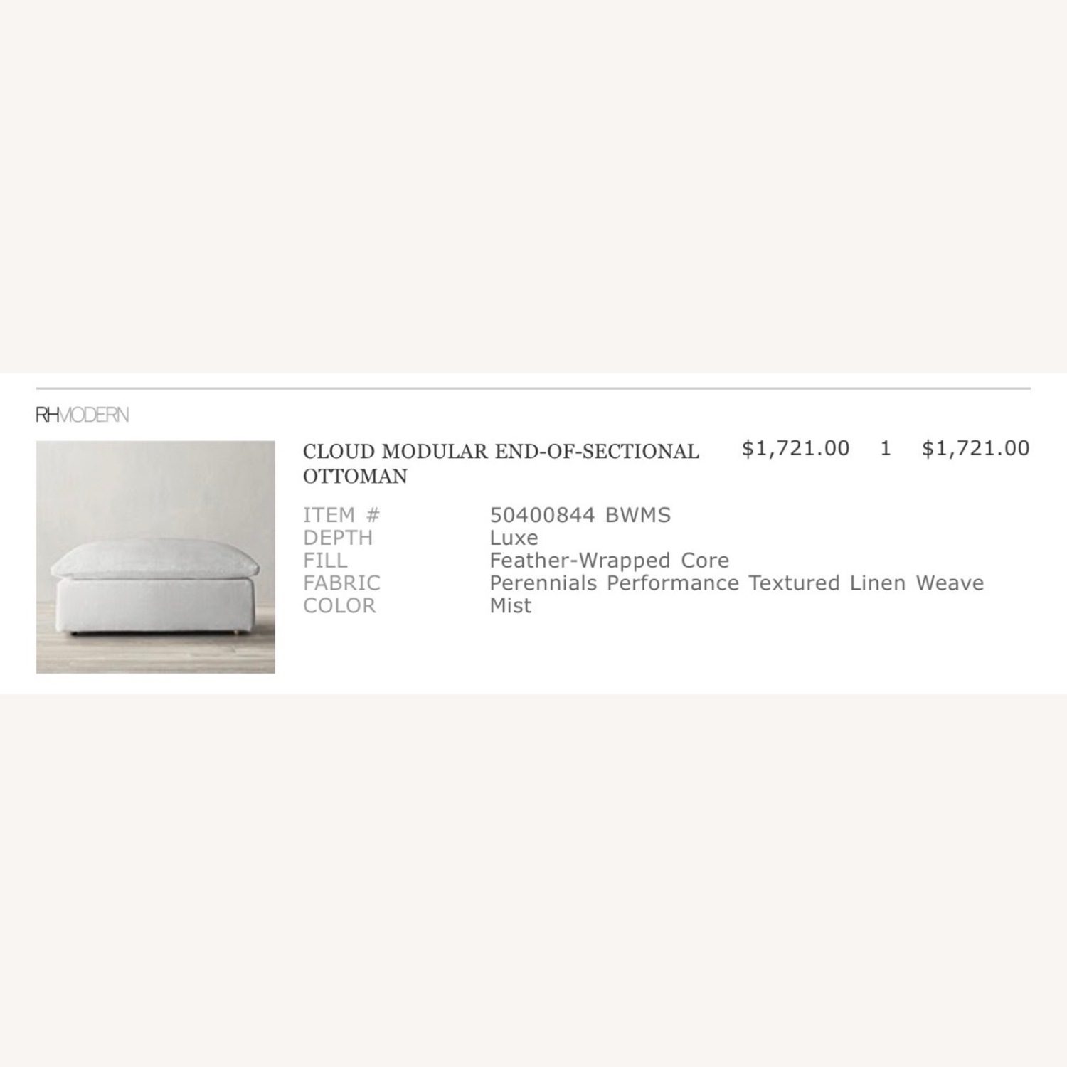 Restoration Hardware Cloud Couch - image-7