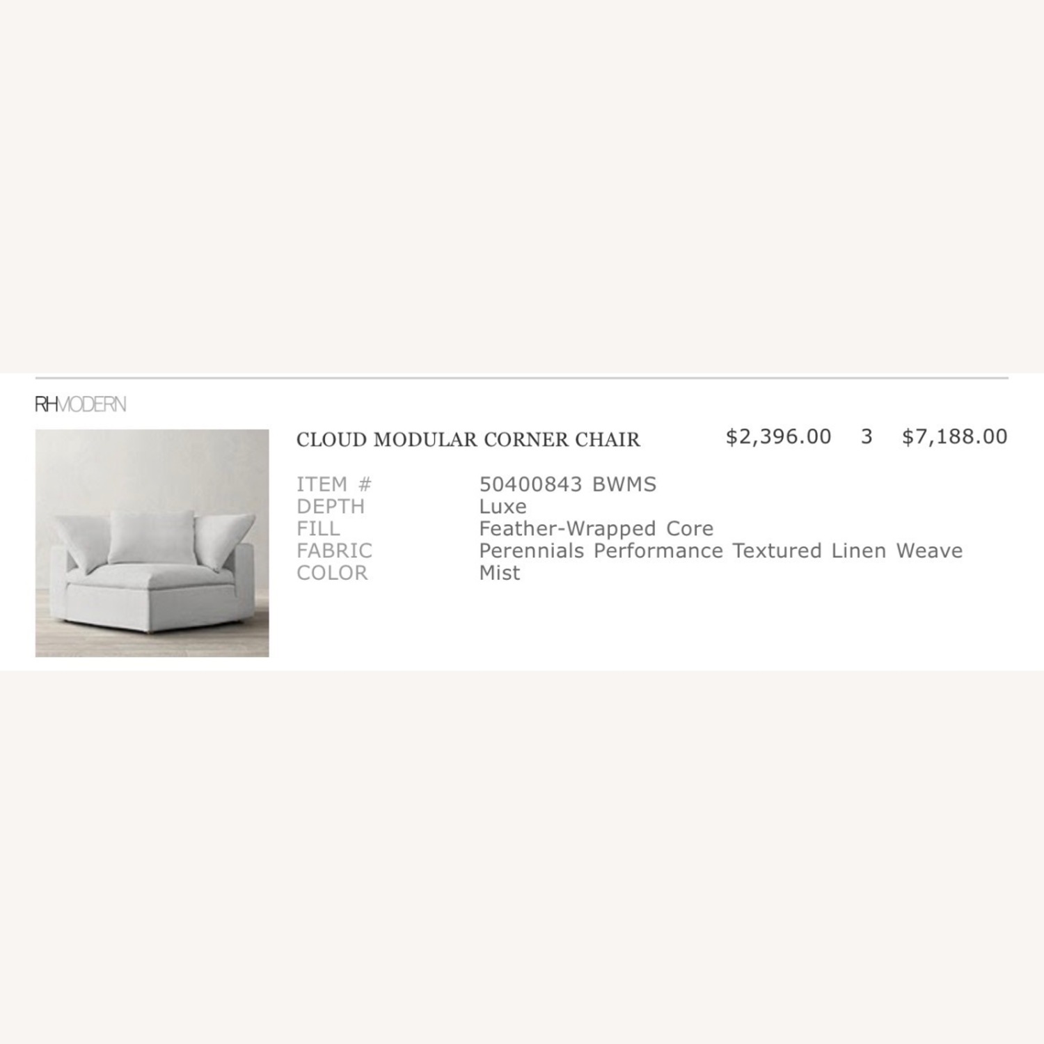Restoration Hardware Cloud Couch - image-5