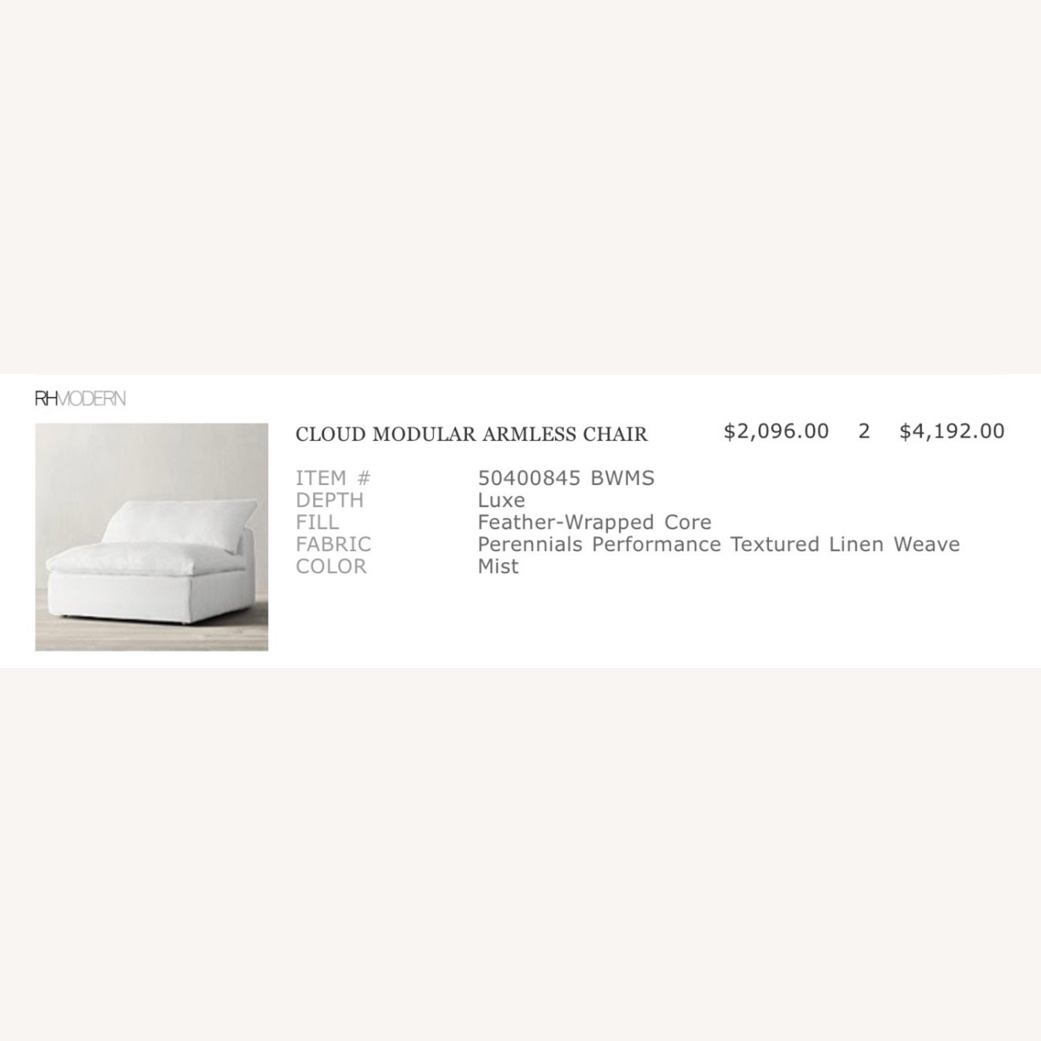 Restoration Hardware Cloud Couch - image-6
