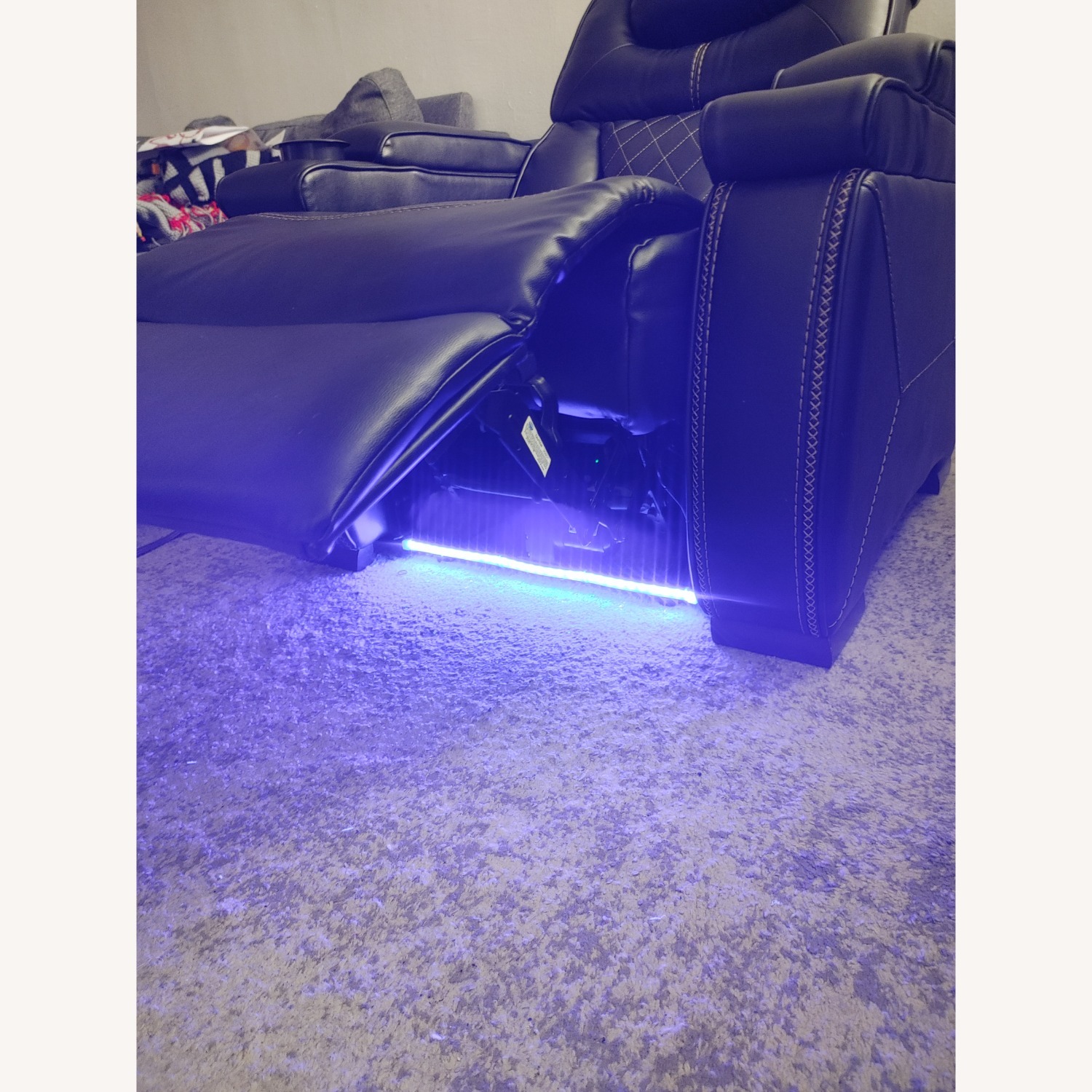 Black Leather Recliner - image-5
