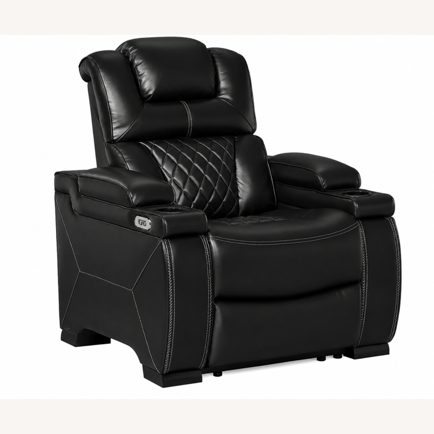 Black Leather Recliner - image-9