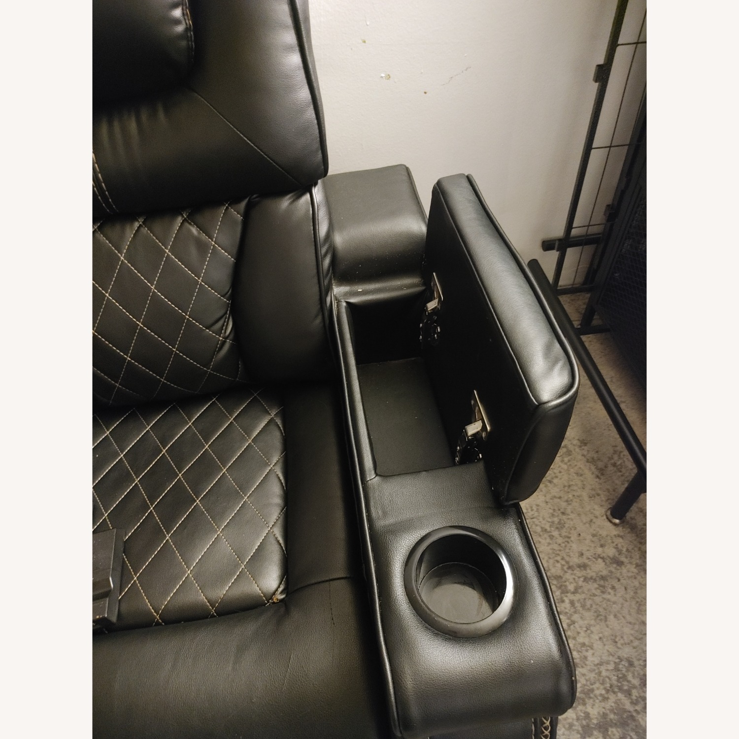 Black Leather Recliner - image-4