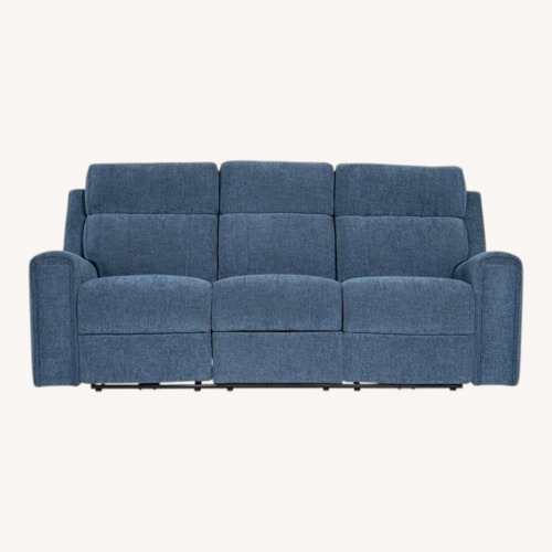 Used Bob's Discount Athens Blue Fabric Sofa for sale on AptDeco