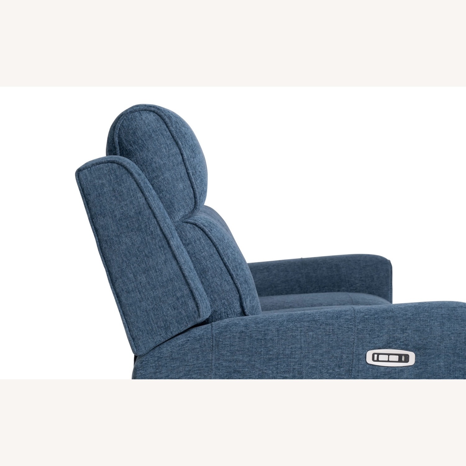 Bob's Discount Athens Blue Fabric Sofa - image-2