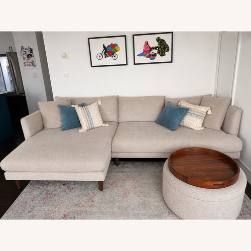 Used Joybird Lewis Sectional, Merit Dove Color for sale on AptDeco