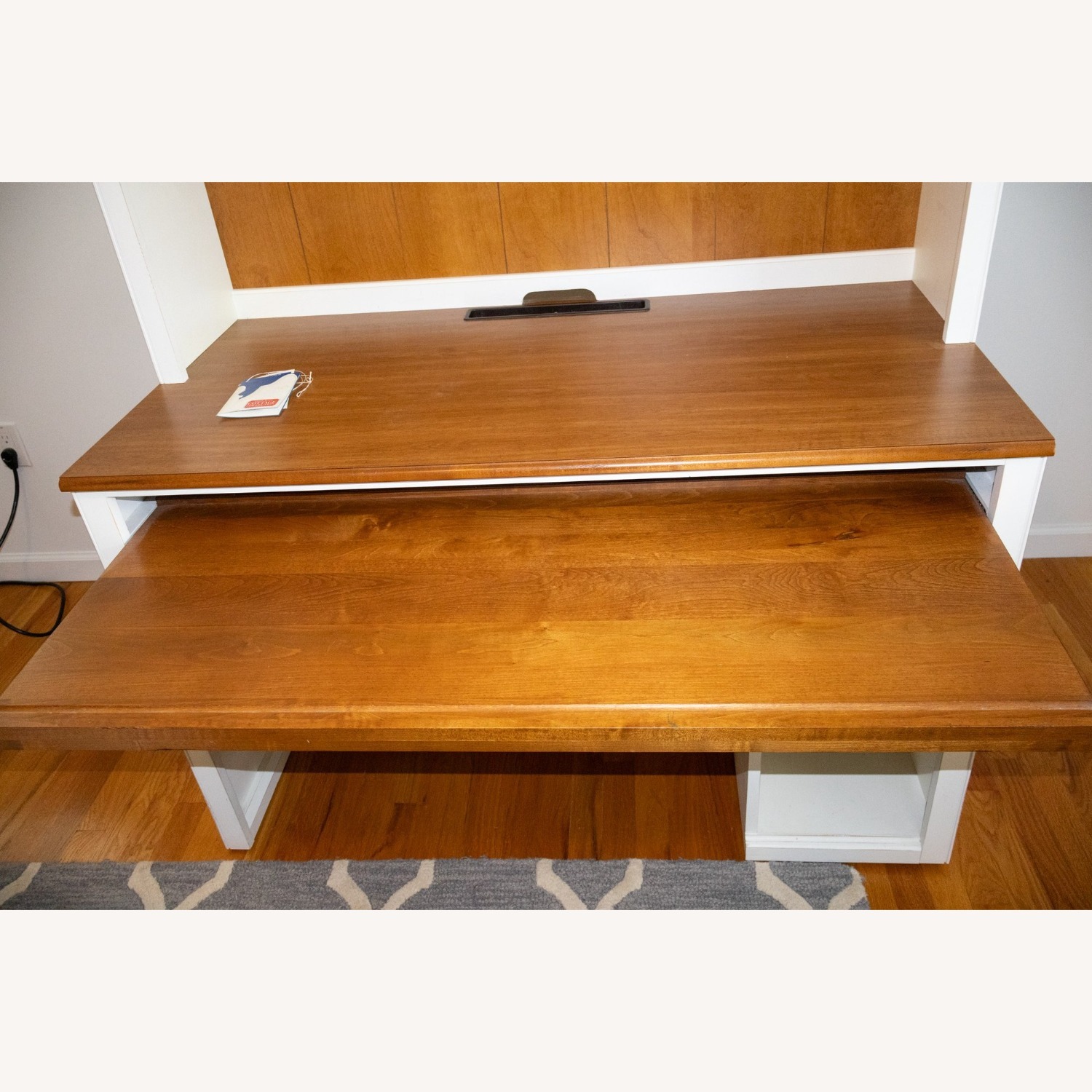 Ethan Allen Cottage White Wood Desk - image-3