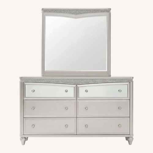 Used Posh Silver Dresser with Mirror for sale on AptDeco