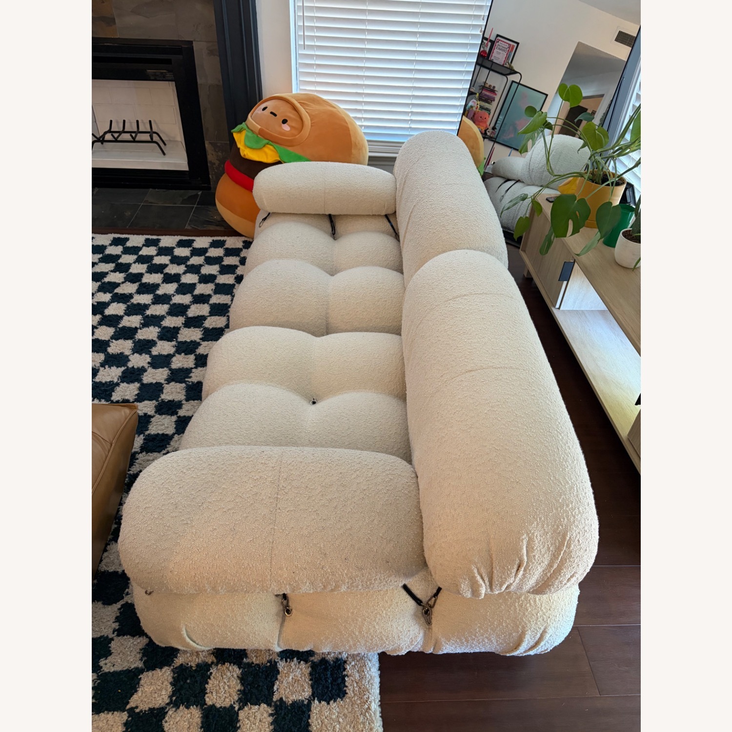 Mario Bellini White Boucle 2 Piece Sectional - image-2