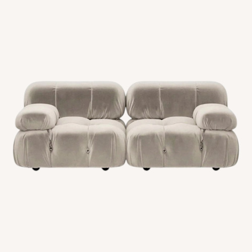 Used Mario Bellini White Boucle 2 Piece Sectional for sale on AptDeco
