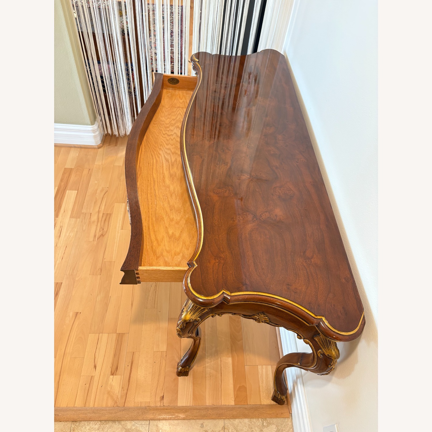 Karges Furniture Dark Brown Wood Side Table - image-8