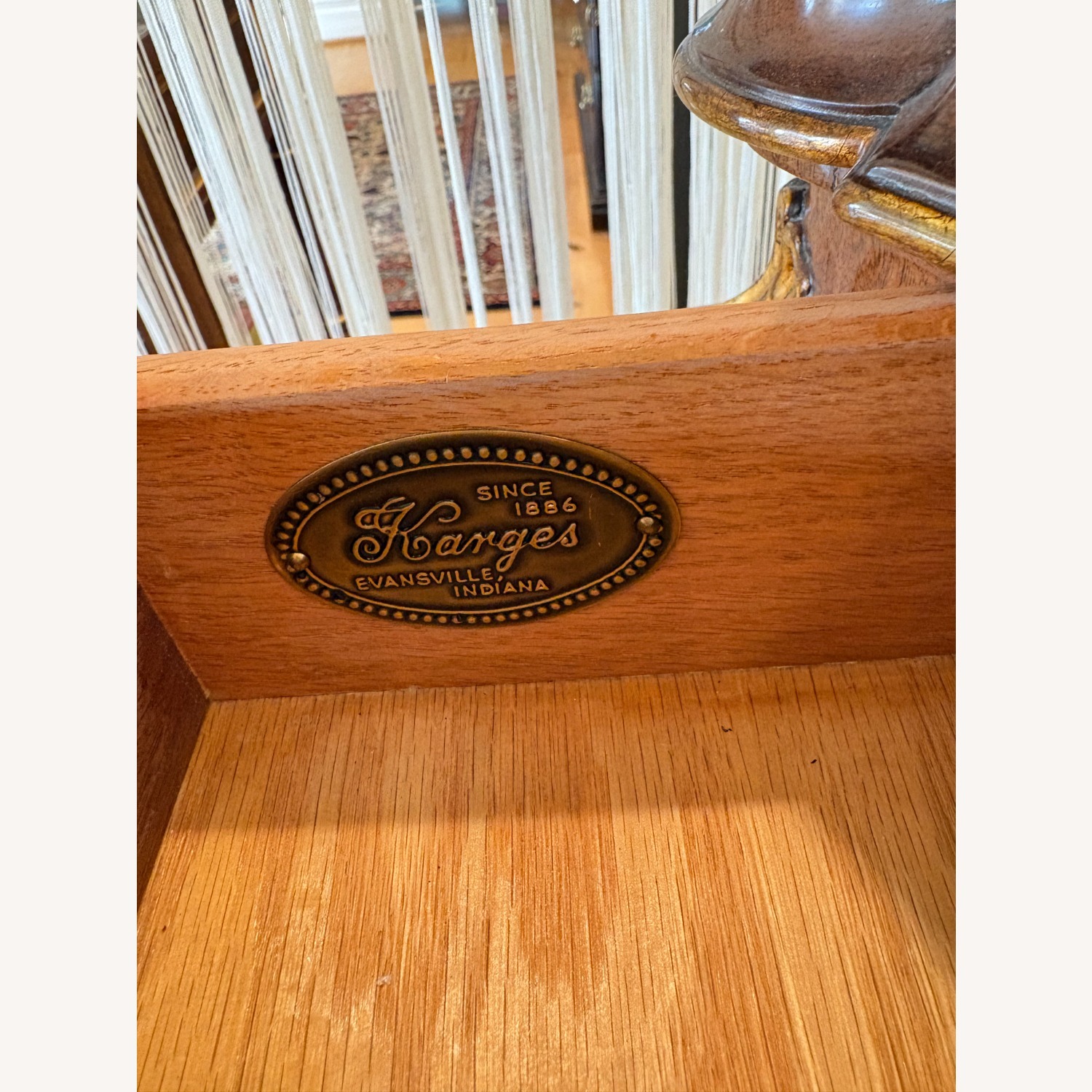 Karges Furniture Dark Brown Wood Side Table - image-5