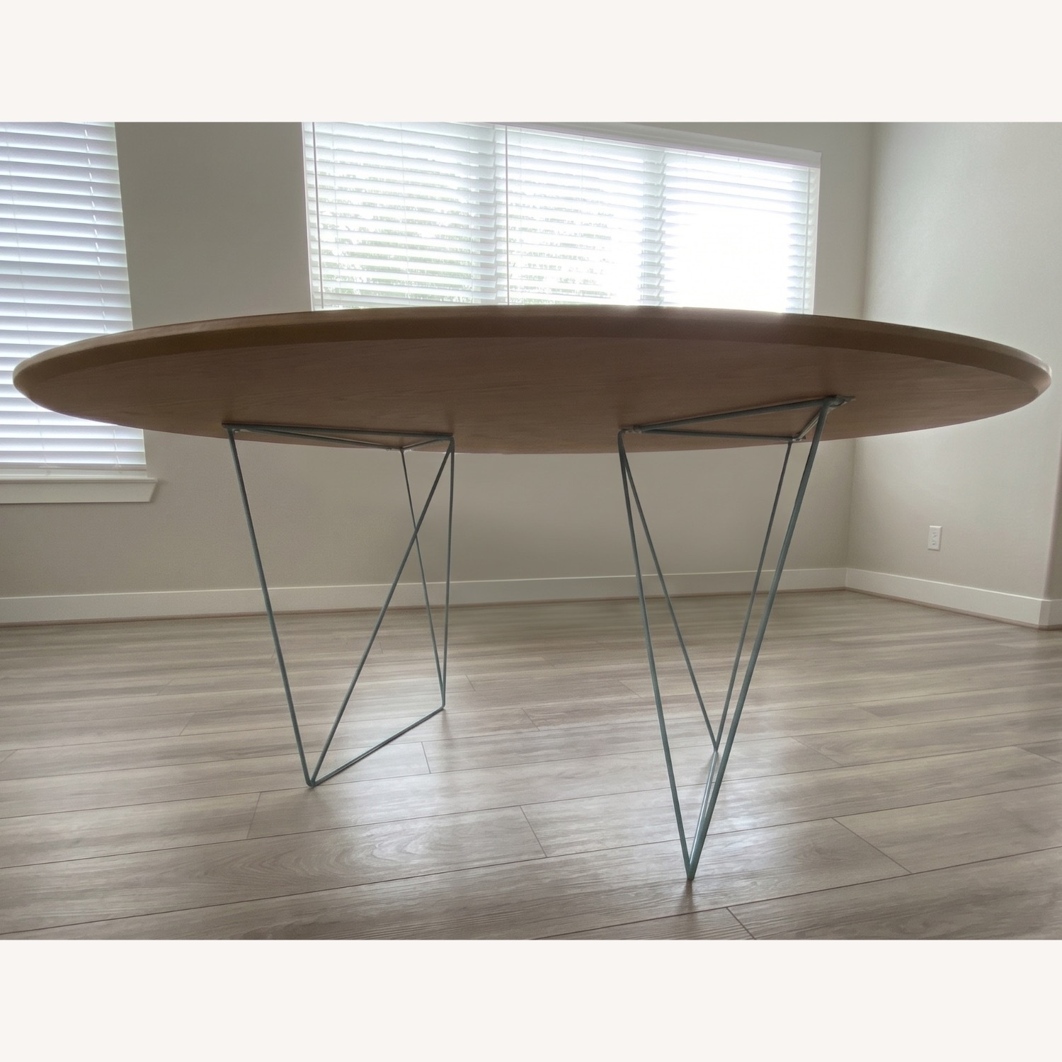 Wood Dining Table with Geometric Metal Legs - image-2