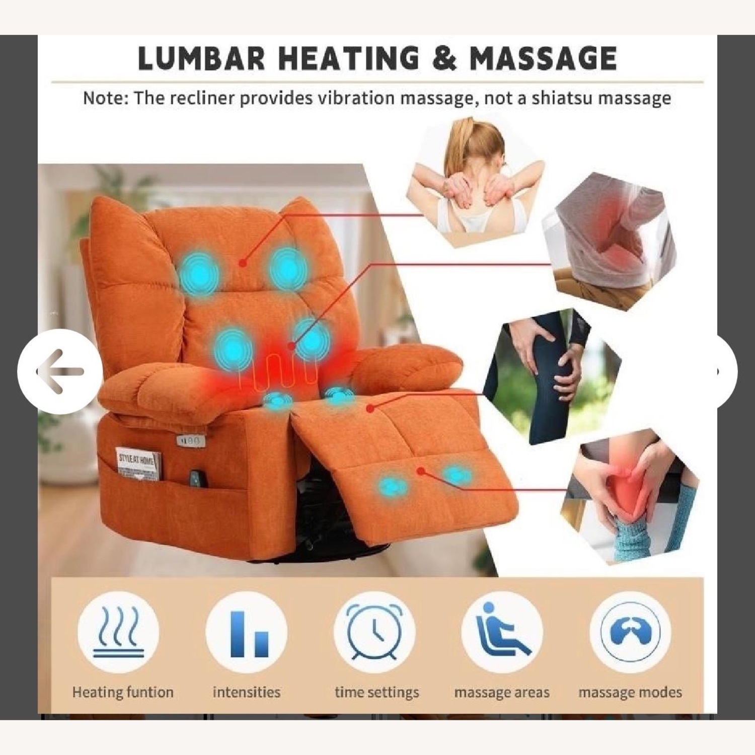 Amazon Orange Recliner - image-1