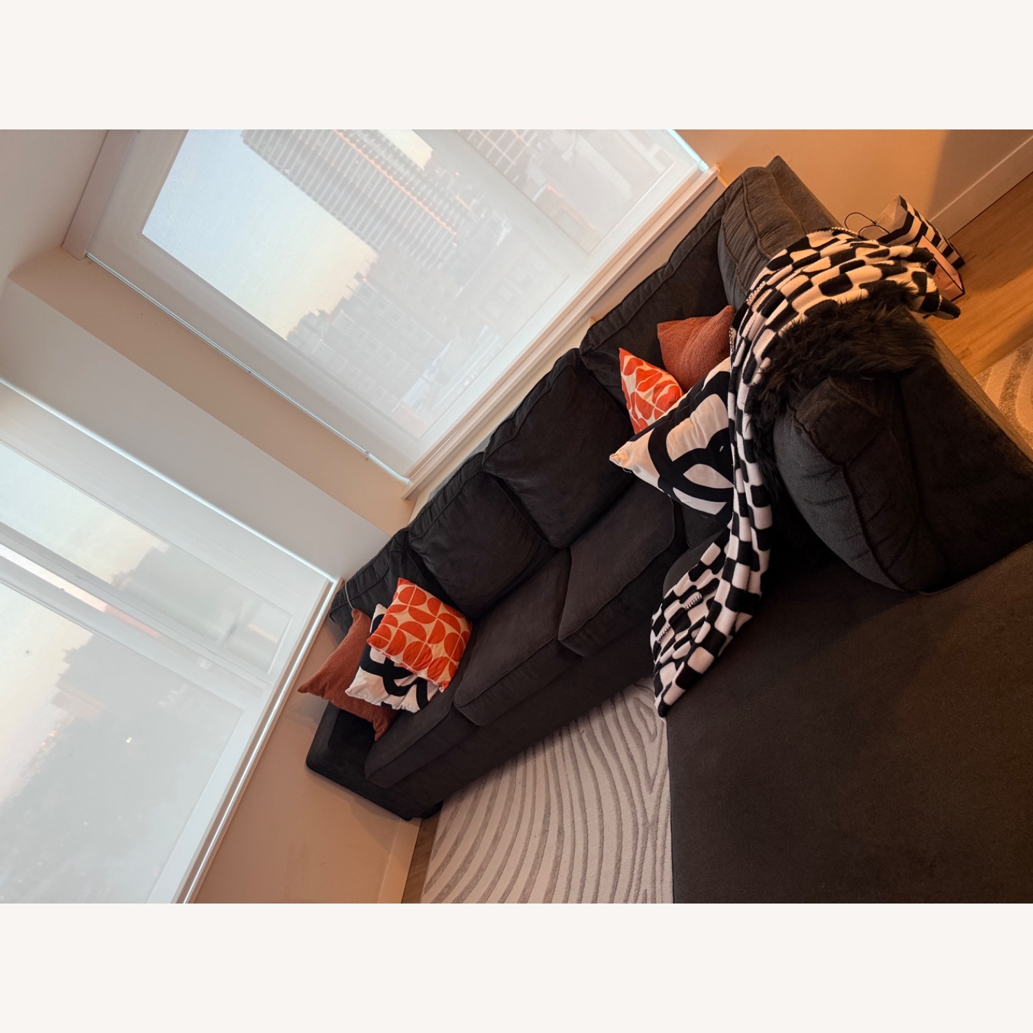 Ashley’s Charcoal Grey Sectional  - image-2