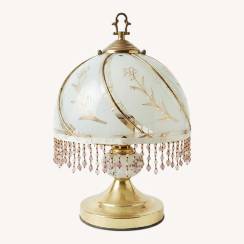 Used Vintage Floral Glass Touch Lamp for sale on AptDeco