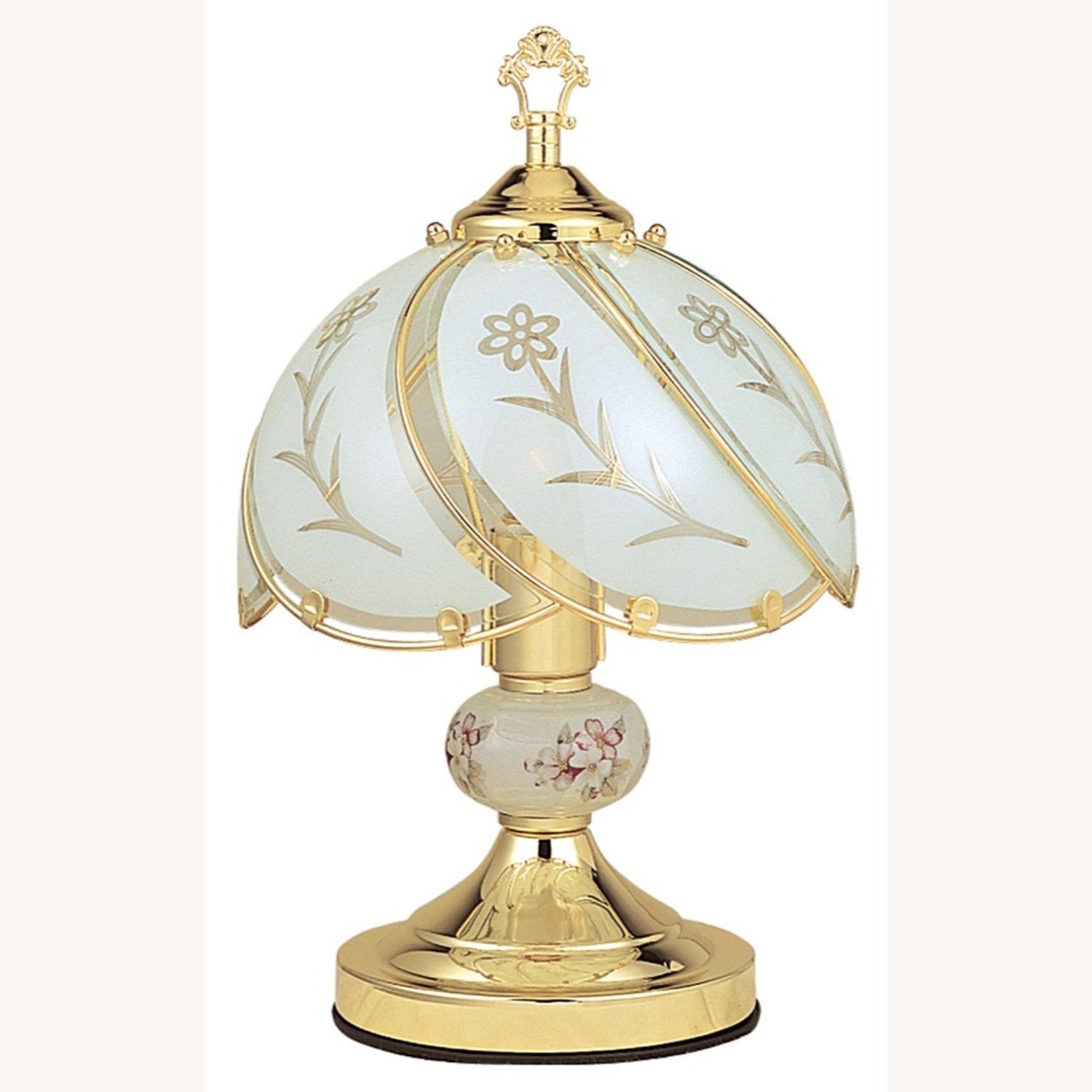 Vintage Floral Glass Touch Lamp - image-2
