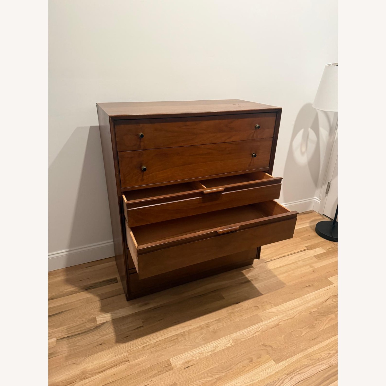 Vintage/Antique Dark Brown Wood Dresser - image-6