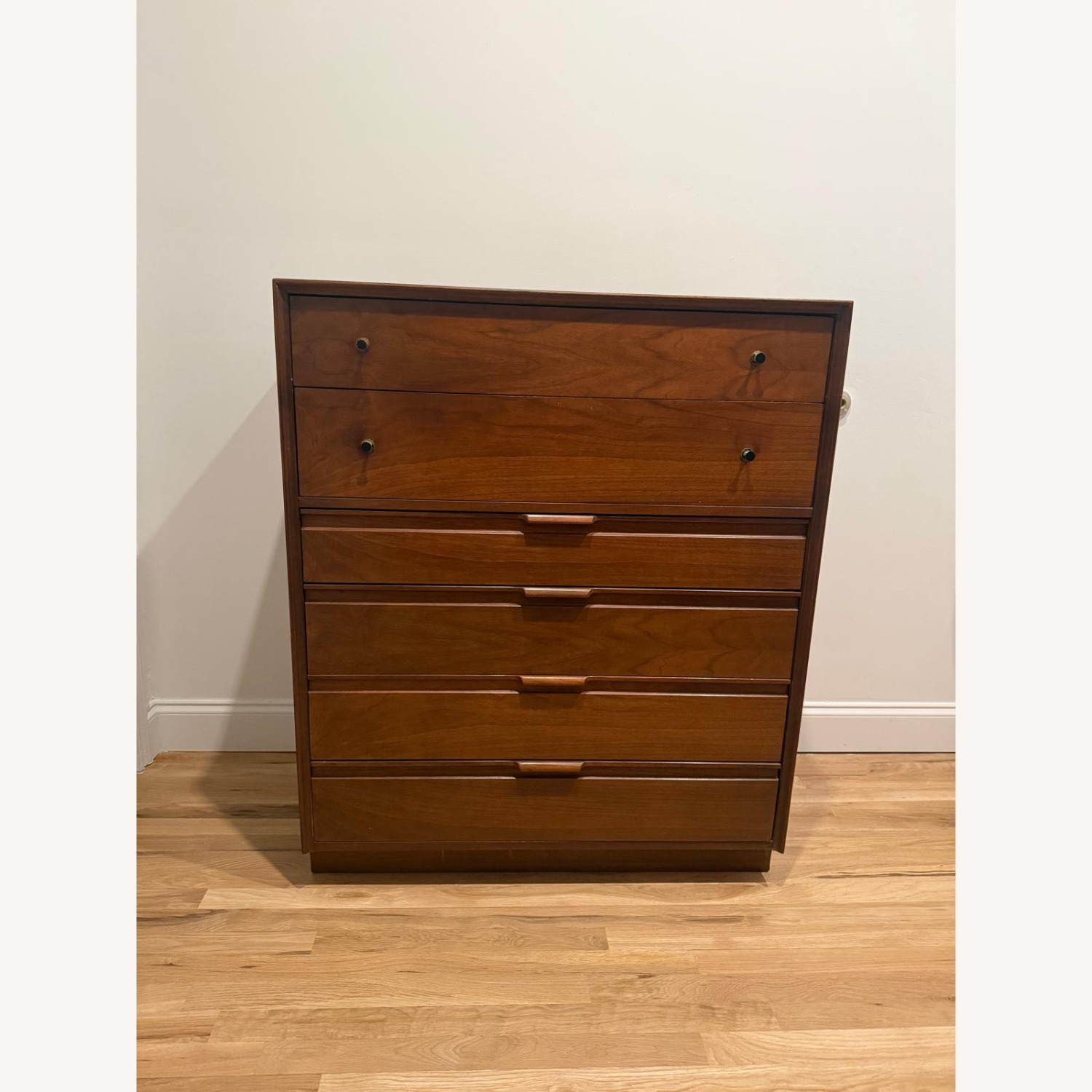 Vintage/Antique Dark Brown Wood Dresser - image-1