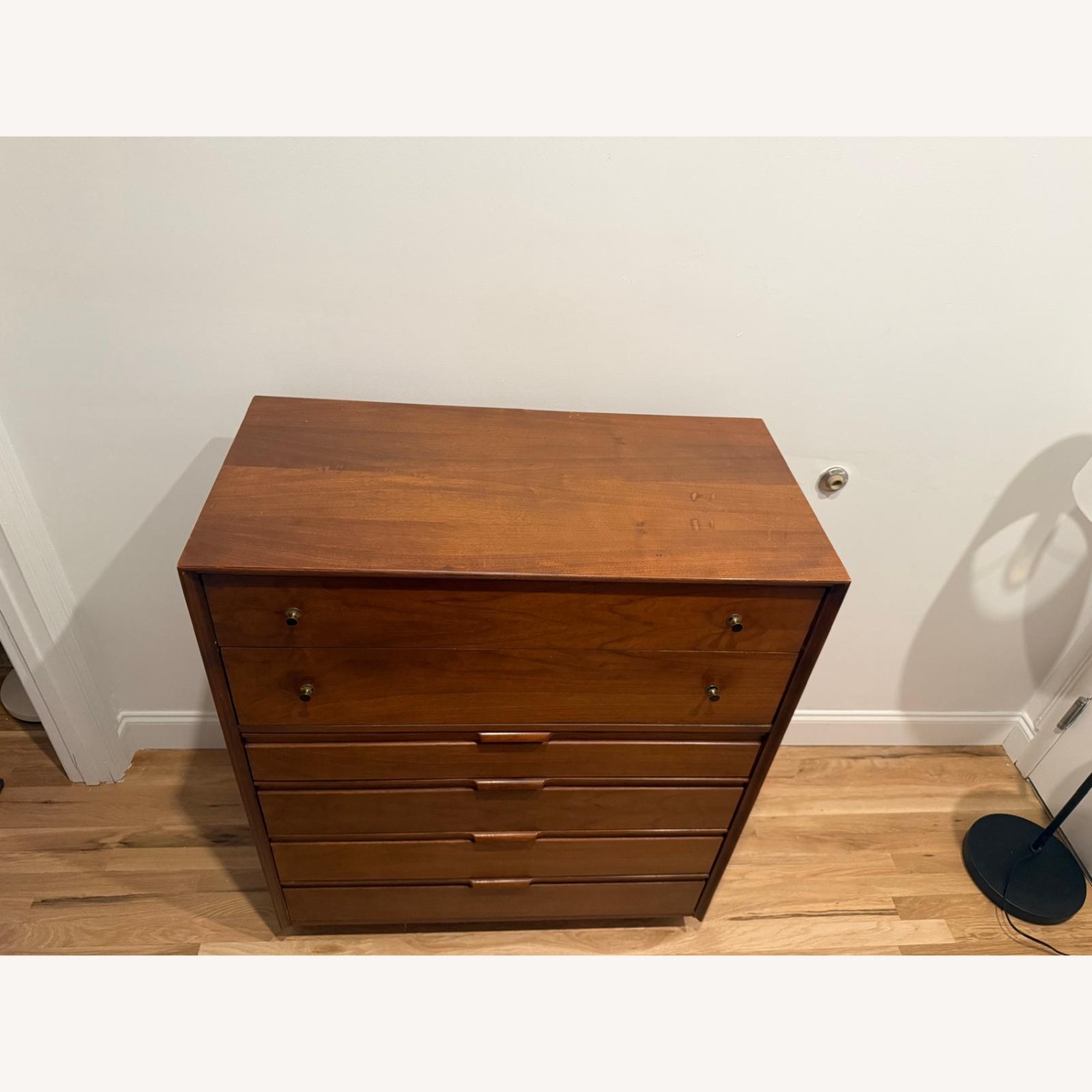 Vintage/Antique Dark Brown Wood Dresser - image-4