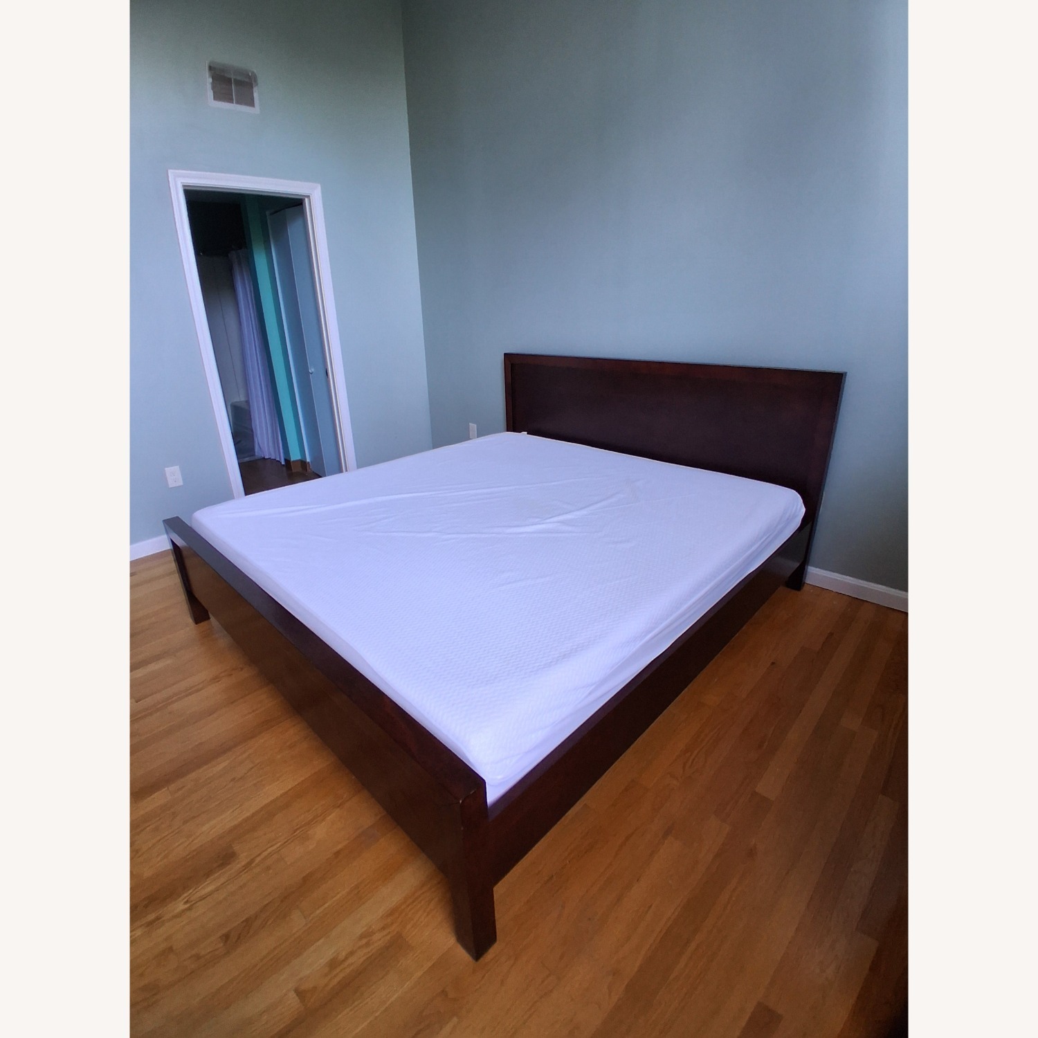 Abbyson Living Furniture Dark Brown Wood King Bed - image-3
