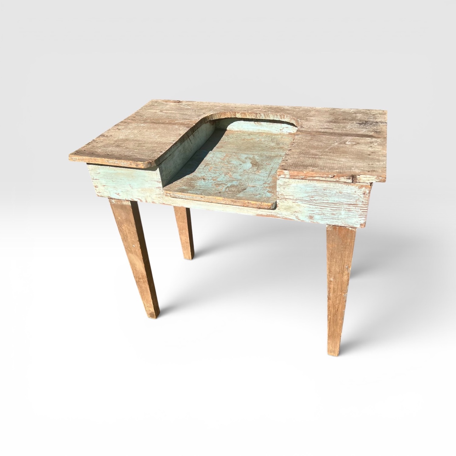 Dough Trough Table Oak/Pine Primitive Naive Rustic - image-1