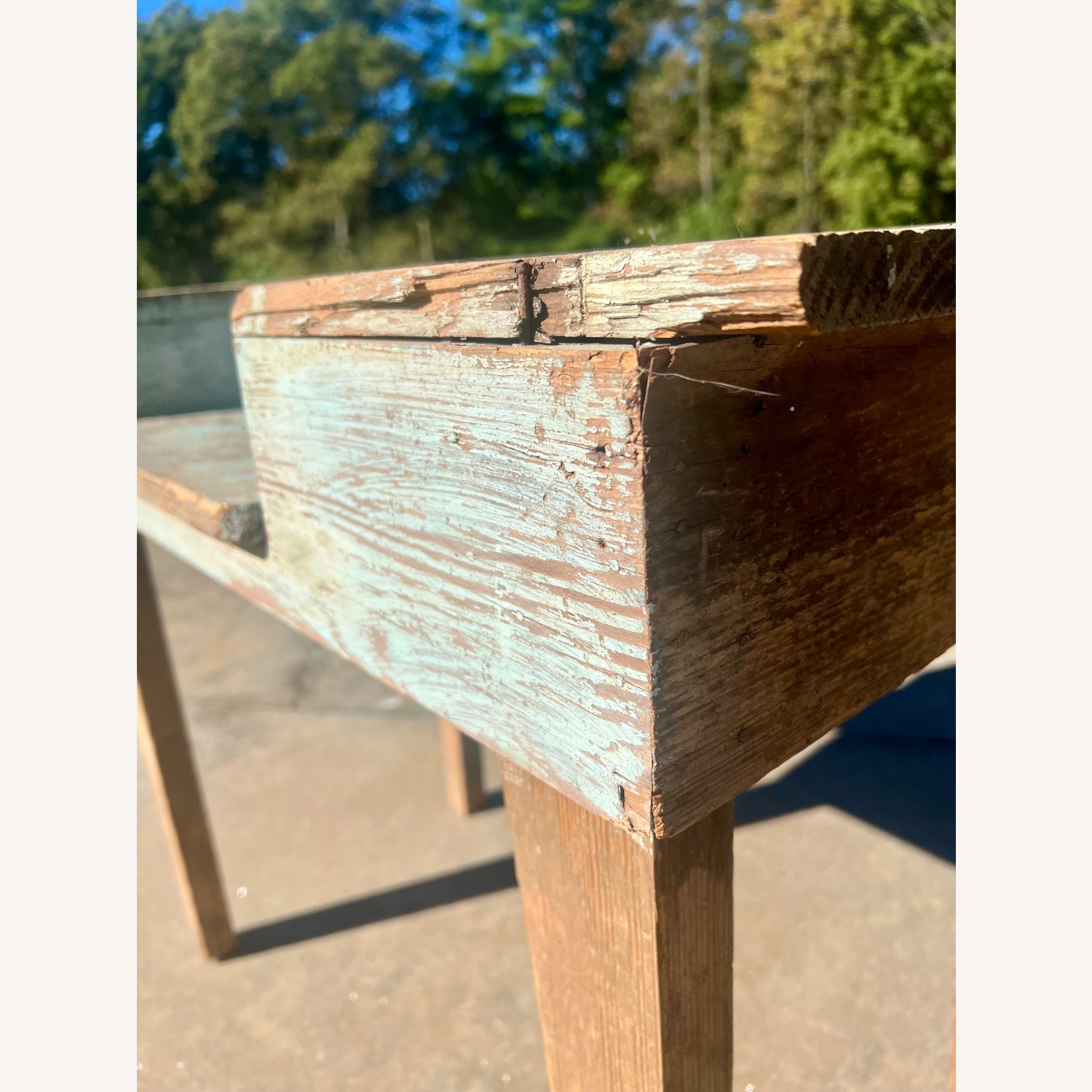 Dough Trough Table Oak/Pine Primitive Naive Rustic - image-6