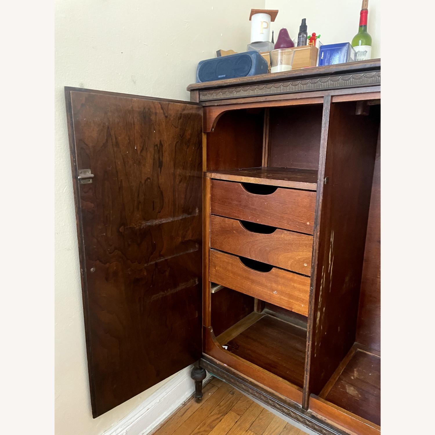 Antique Wooden Chiffarobe - image-4