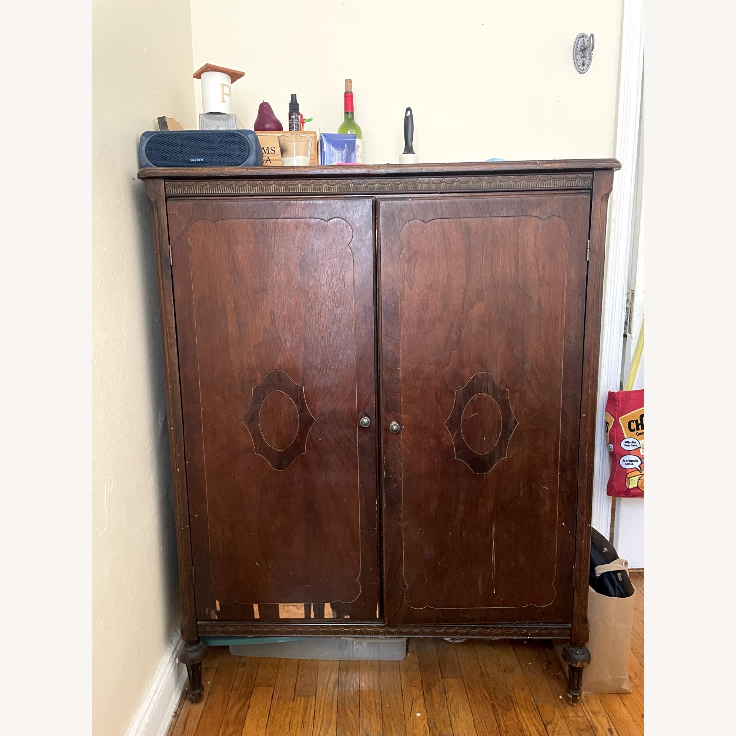 Antique Wooden Chiffarobe - image-1
