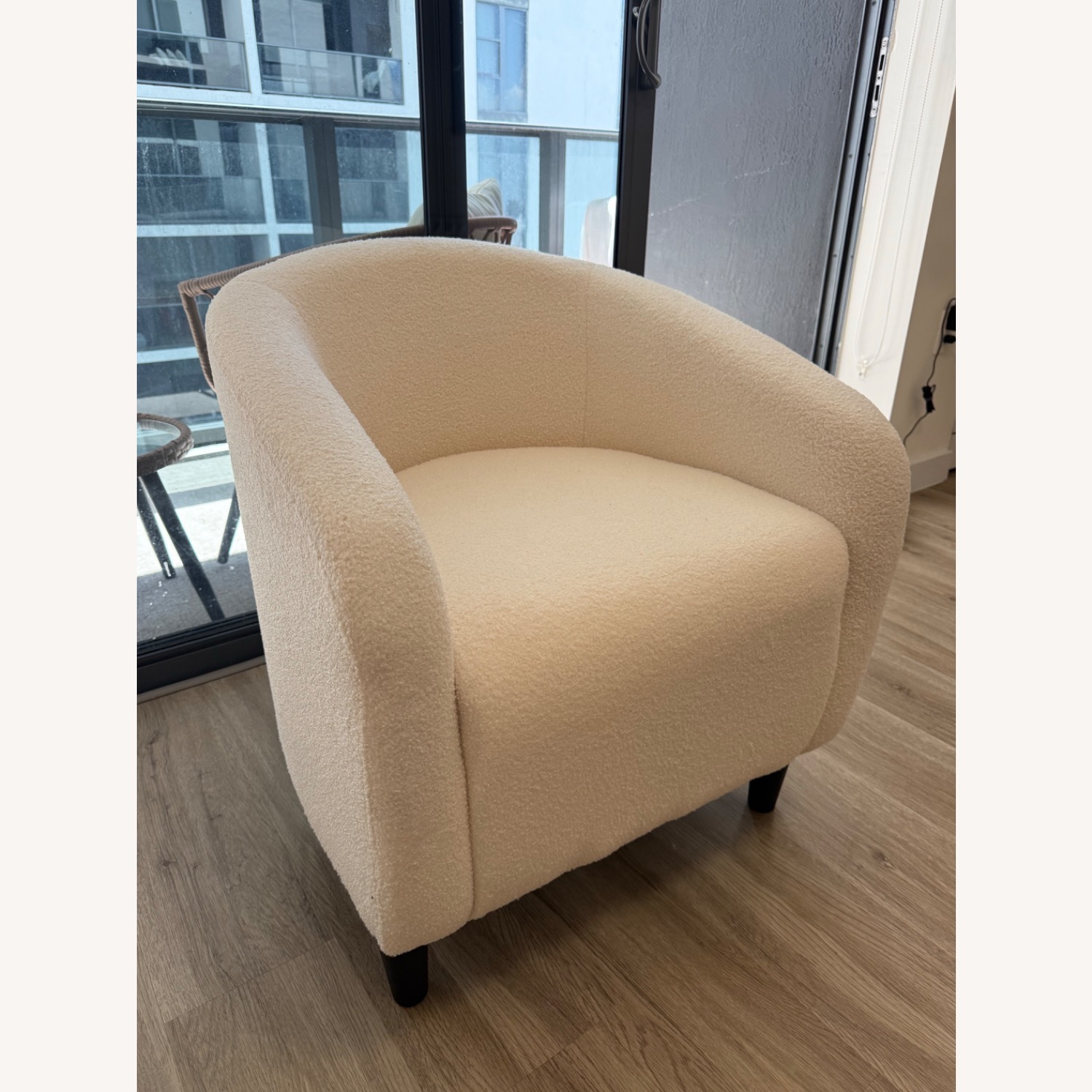 Yaheetech White Boucle Accent Chair - image-2
