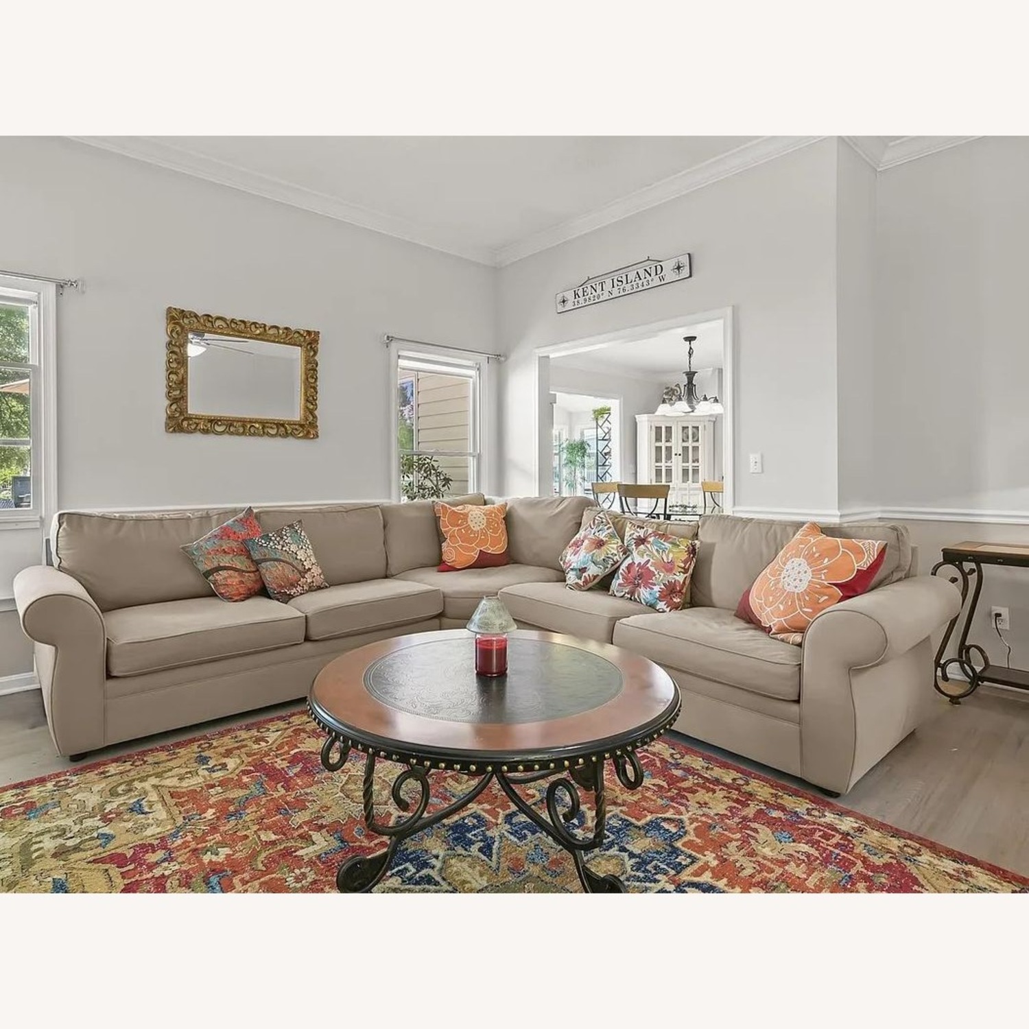 Pottery Barn L-Shape Couch With 2 Ottomans - image-1