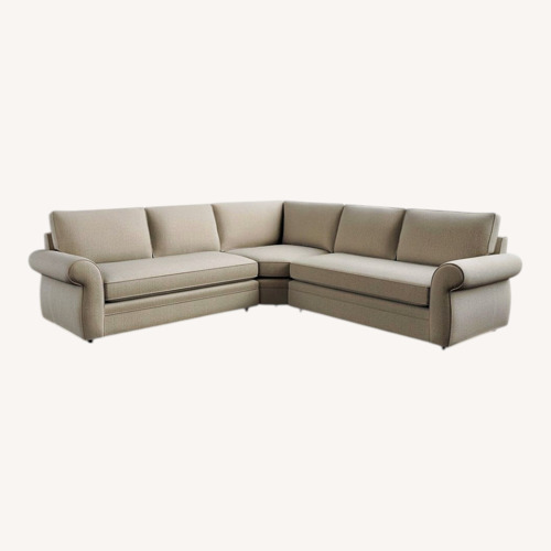 Used Pottery Barn L-Shape Couch With 2 Ottomans for sale on AptDeco