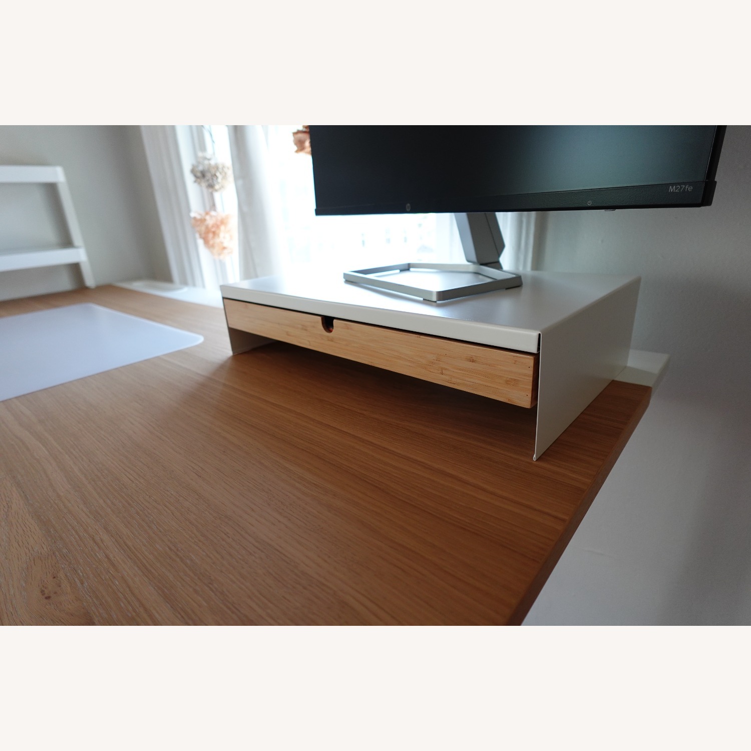 IKEA Mittzon White Wood Desk - image-3