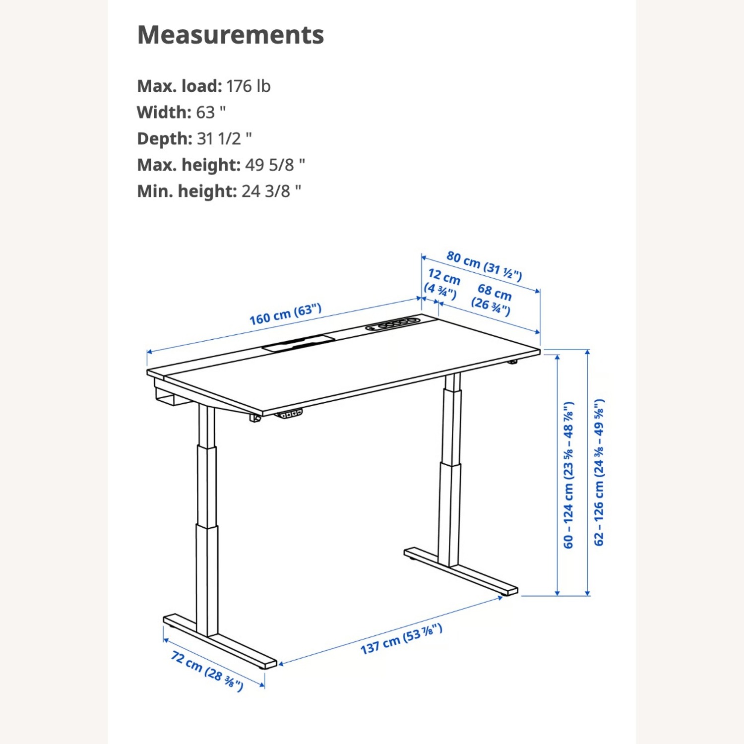 IKEA Mittzon White Wood Desk - image-7