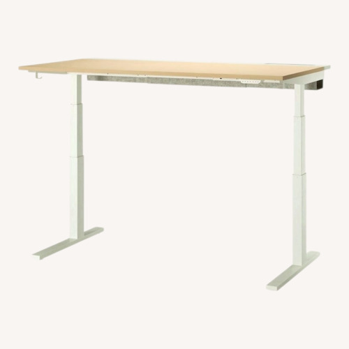 Used IKEA Mittzon White Wood Desk for sale on AptDeco