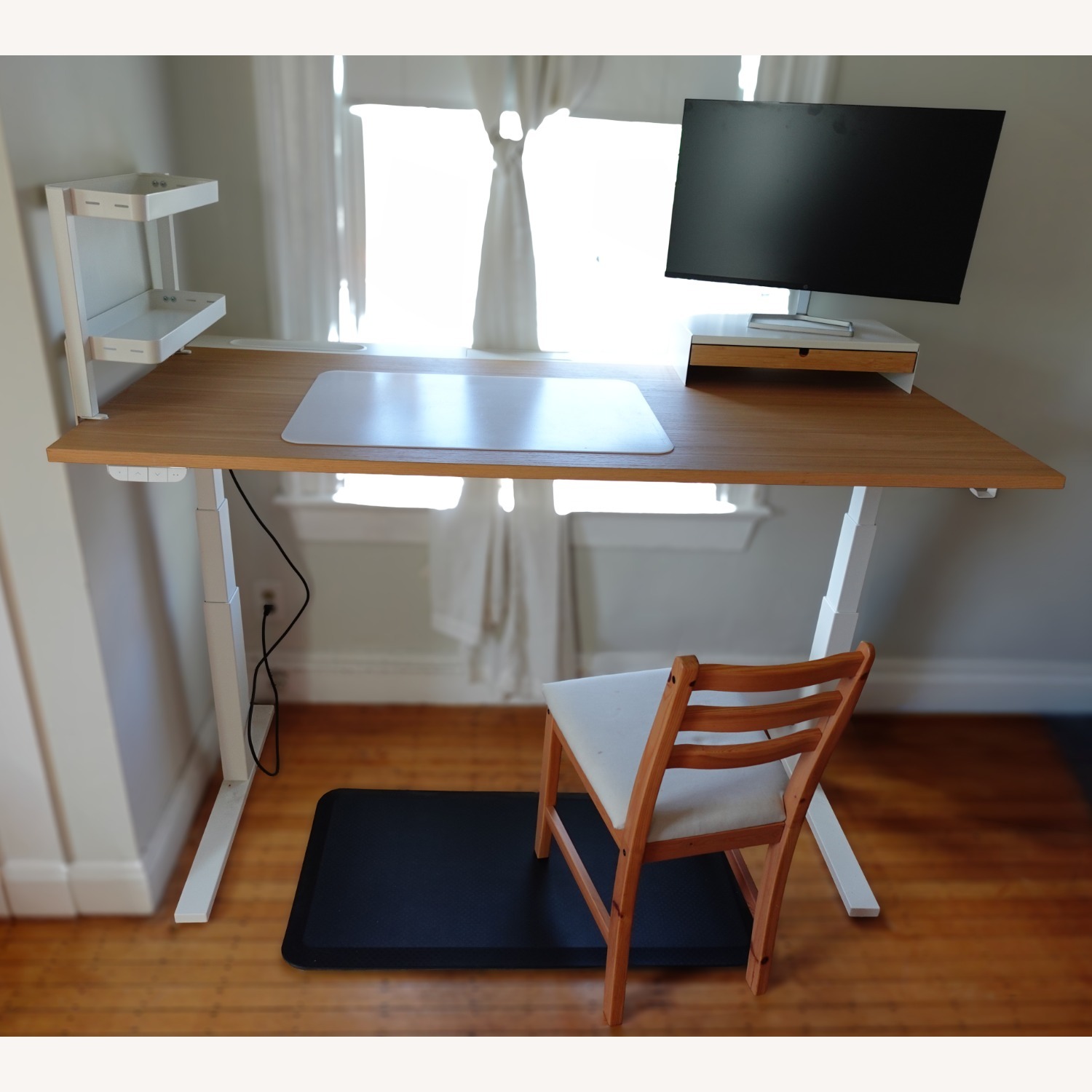 IKEA Mittzon White Wood Desk - image-1