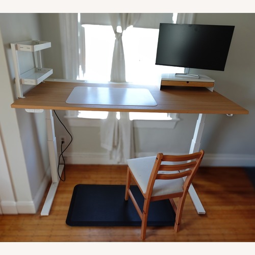 Used IKEA Mittzon White Wood Desk for sale on AptDeco