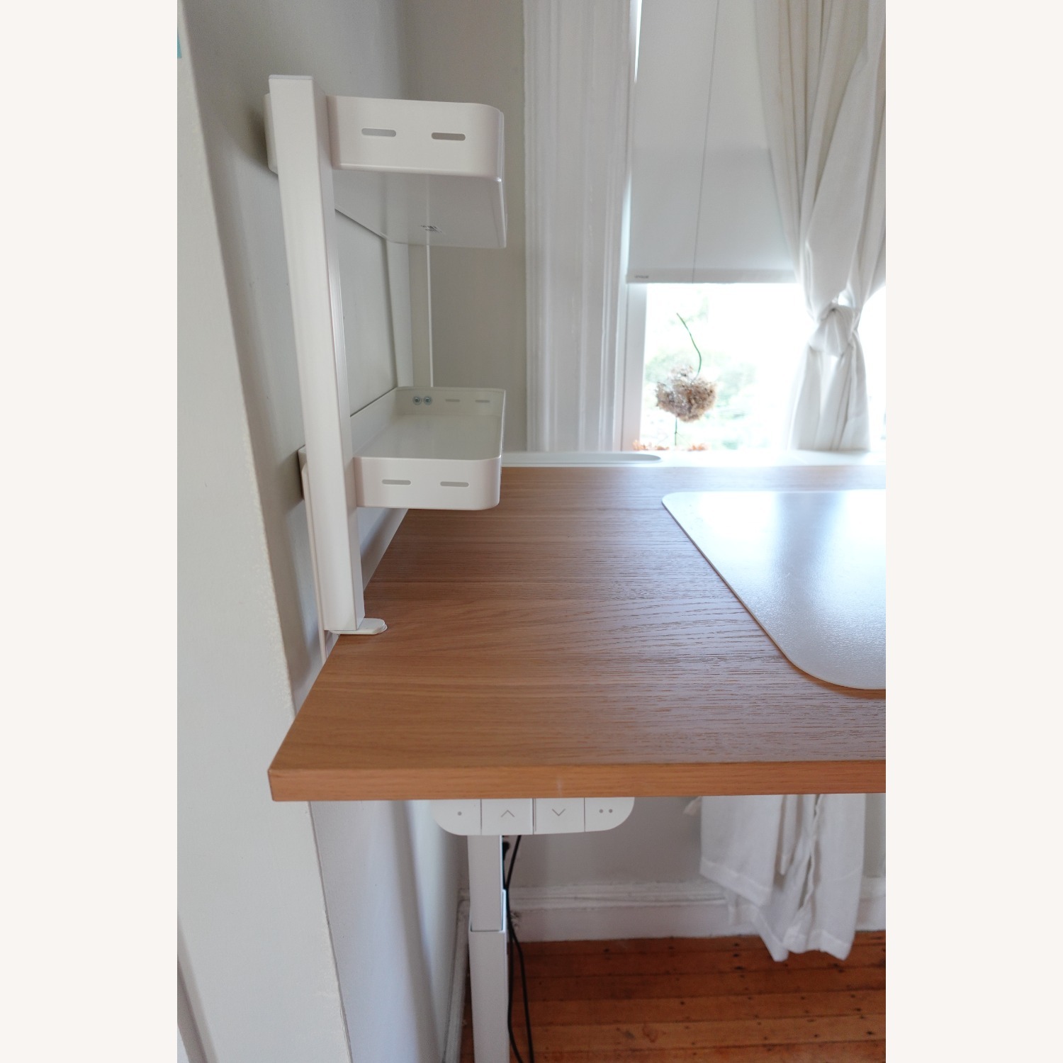 IKEA Mittzon White Wood Desk - image-5