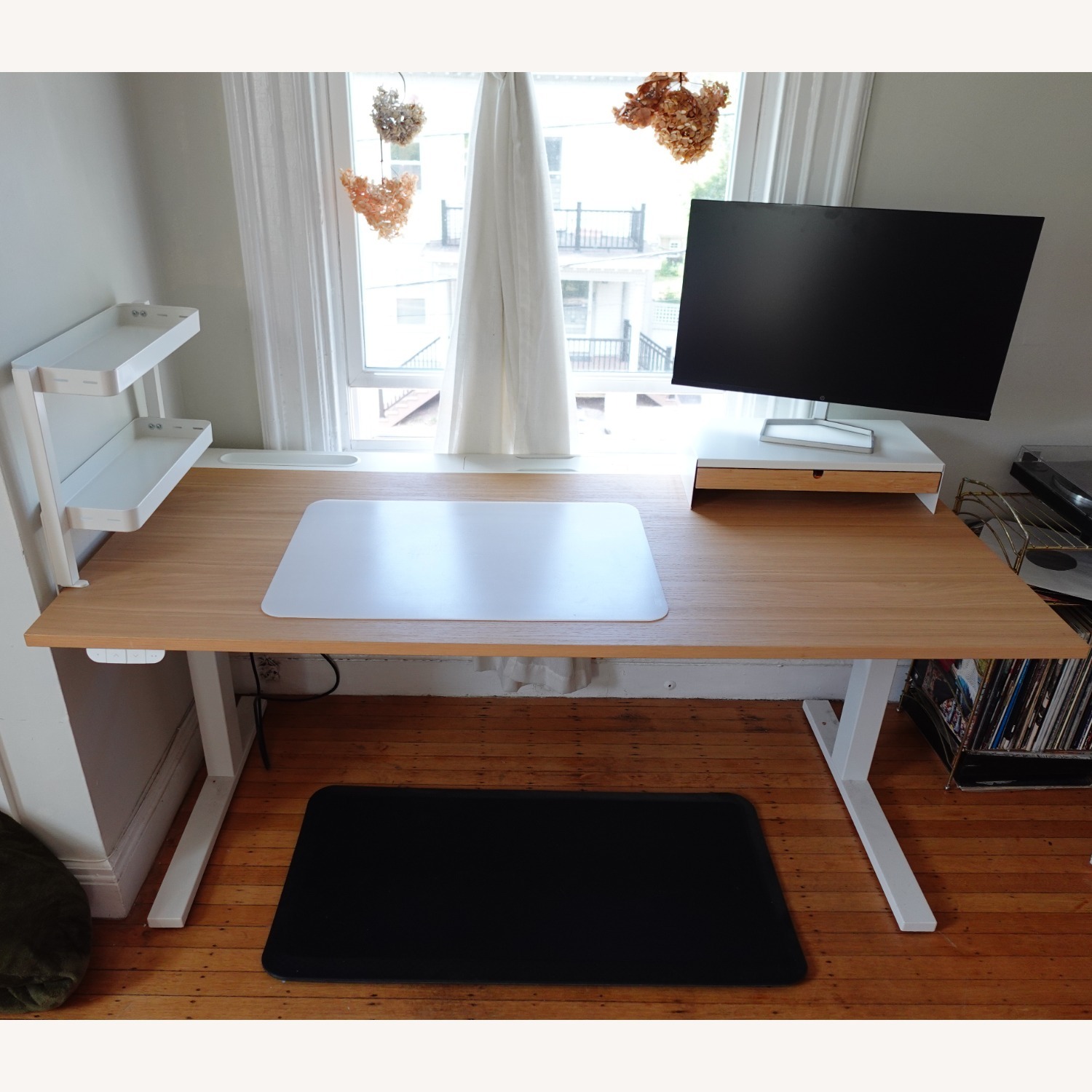IKEA Mittzon White Wood Desk - image-4
