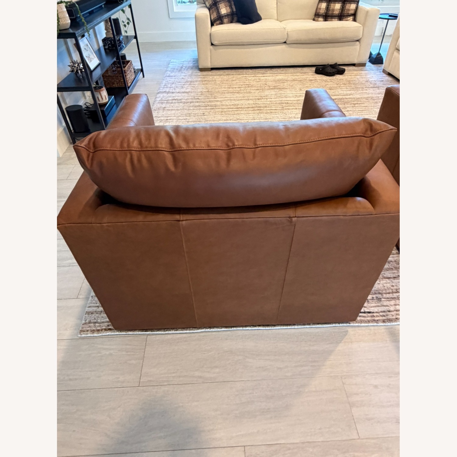 Crate & Barrel Gather 40" Deep Leather Chair - Set of (2) - image-5