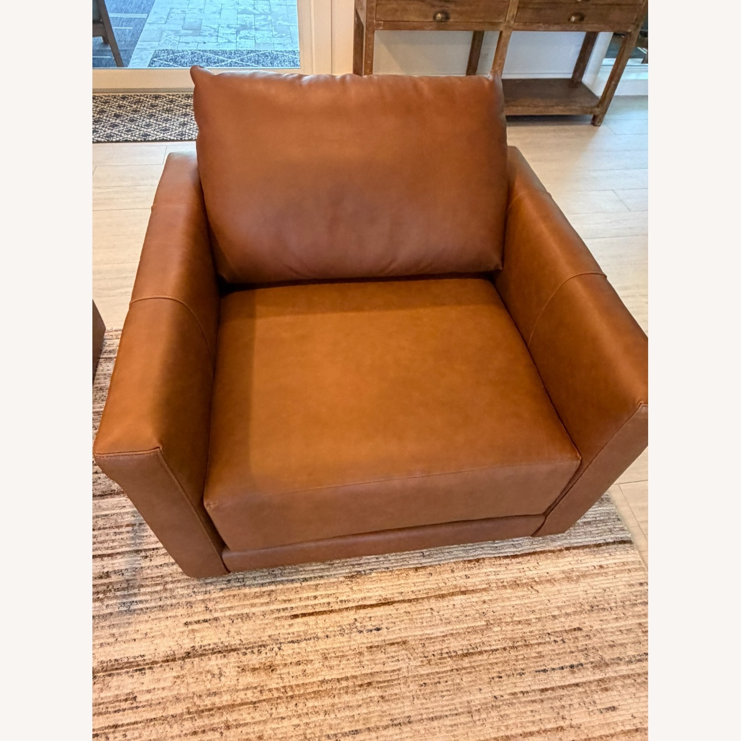 Crate & Barrel Gather 40" Deep Leather Chair - Set of (2) - image-3