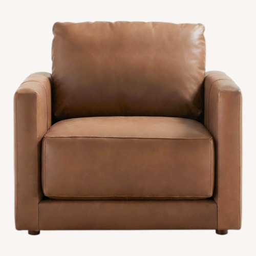 Used Crate & Barrel Gather 40" Deep Leather Chair - Set of (2) for sale on AptDeco