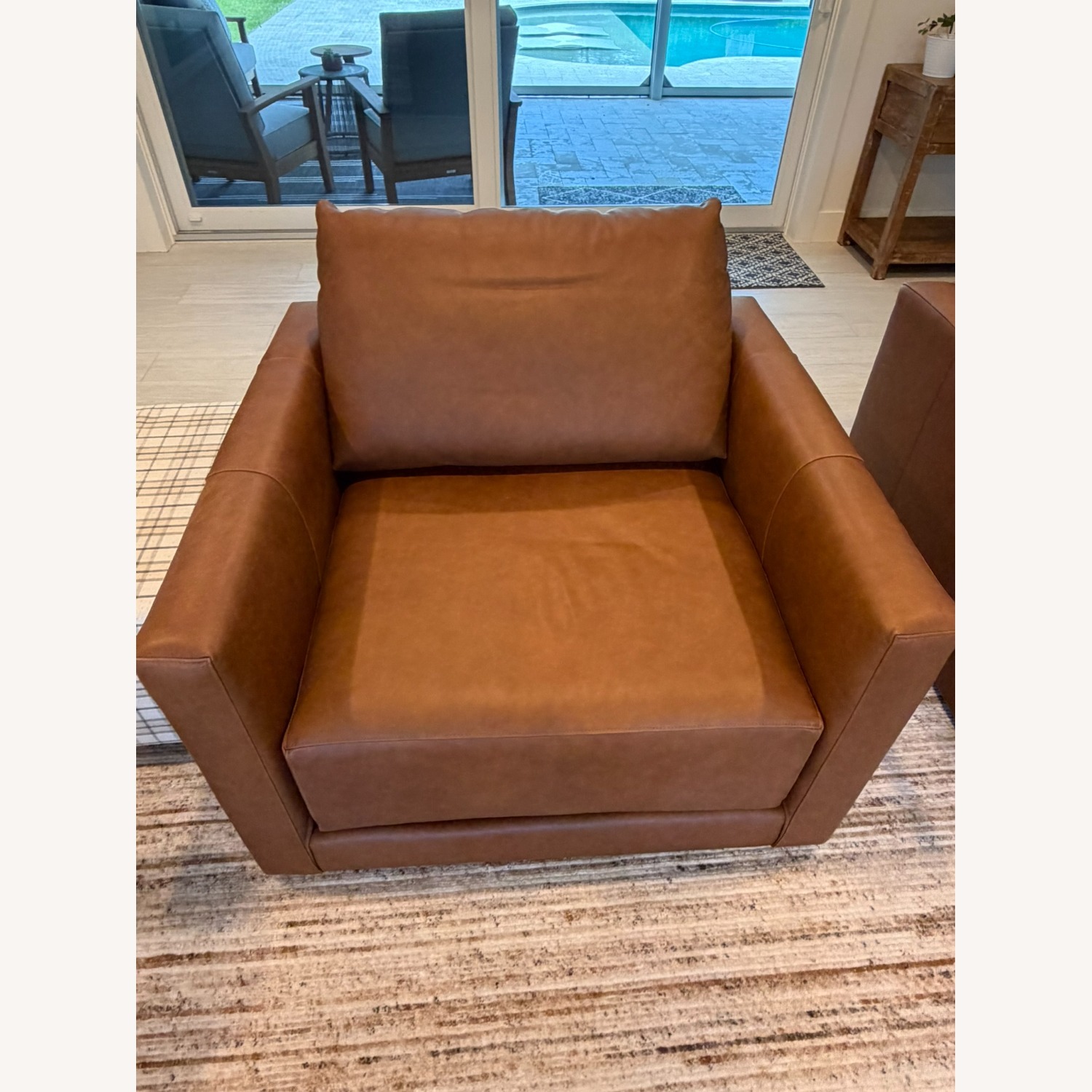 Crate & Barrel Gather 40" Deep Leather Chair - Set of (2) - image-7