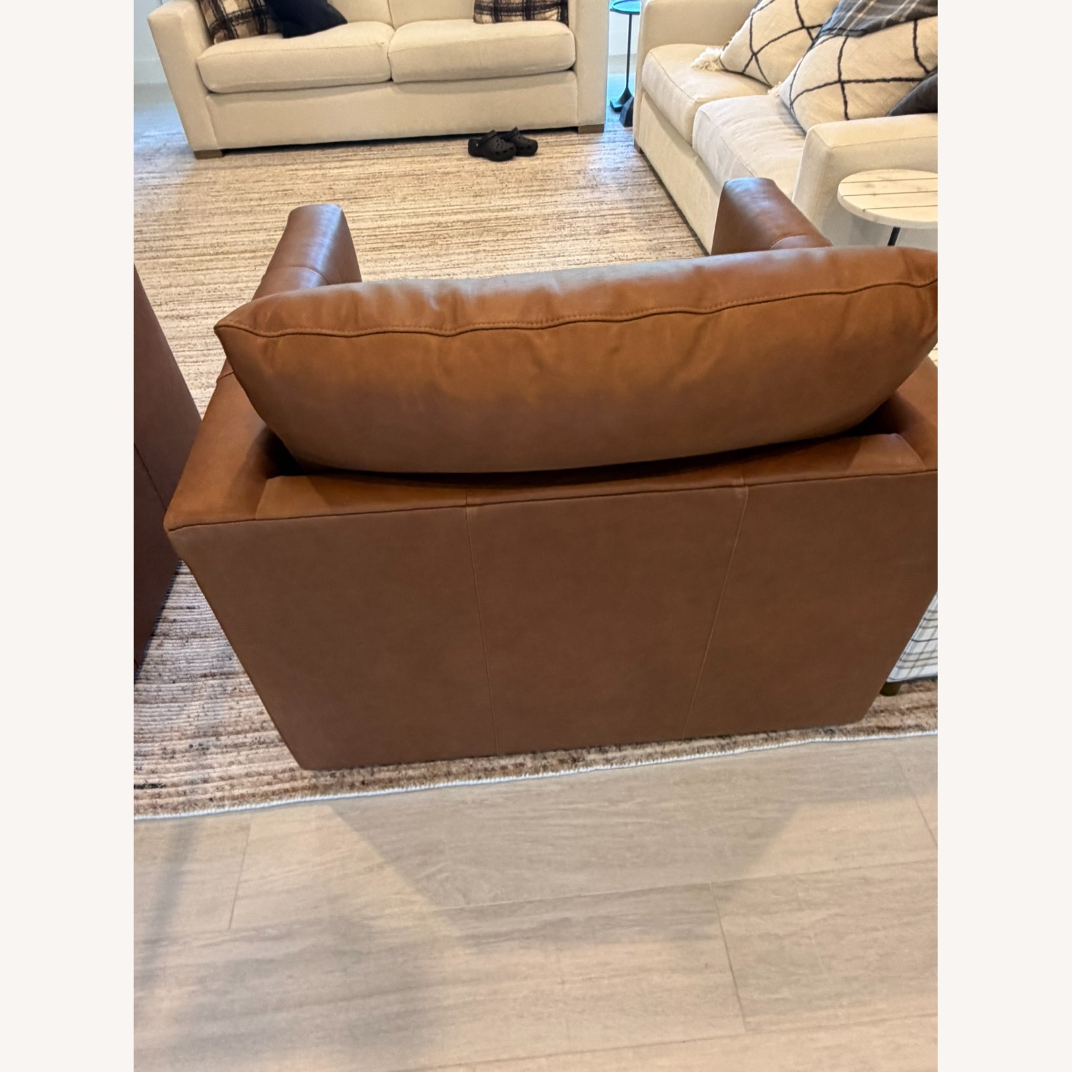 Crate & Barrel Gather 40" Deep Leather Chair - Set of (2) - image-6